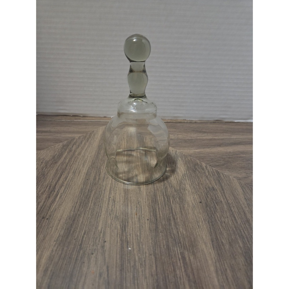 vintage peg clear votive cup or hurricane glass insert, bell Christmas project